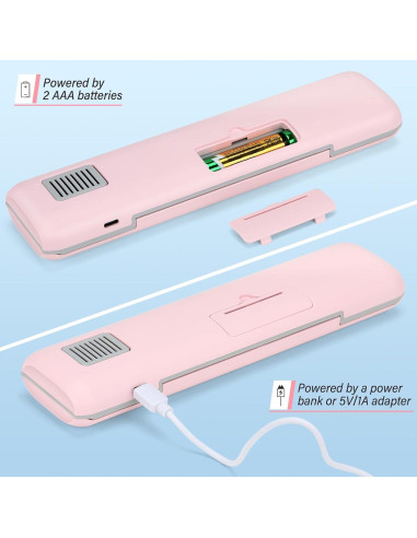 Funda desinfectante para cepillos de dientes YourMate rosa