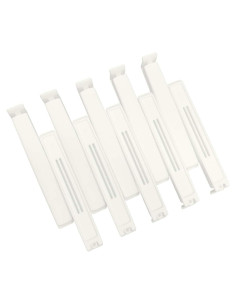 10 Clips de Sellado de Plástico ZUFECY 10.16 cm Blanco