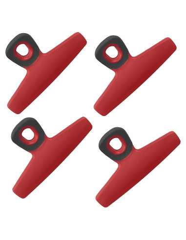 Clips de Alimentos Cook with Color Rojos 4 Piezas 12,7 cm