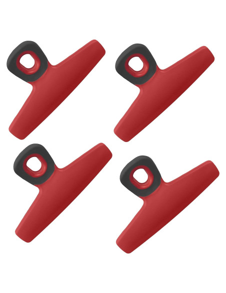 Clips de Alimentos Cook with Color Rojos 4 Piezas 12,7 cm