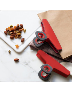 Clips de Alimentos Cook with Color Rojos 4 Piezas 12,7 cm 2