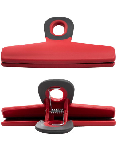 Clips de Alimentos Cook with Color Rojos 4 Piezas 12,7 cm