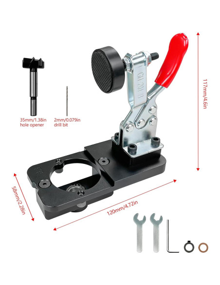 Plantilla de Bisagra Oculta 35mm CenfeiTooL para Carpintería Plantilla de Bisagra Oculta 35mm CenfeiTooL para Carpintería