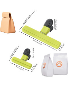 8 Clips para Bolsas de Alimentos HIA - 4 Grandes y 4 Pequeños 2
