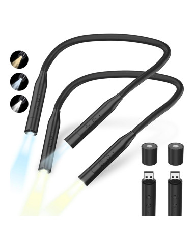 Luz de Cuello LED Recargable Fansitc KL02, 3 Colores, 80h