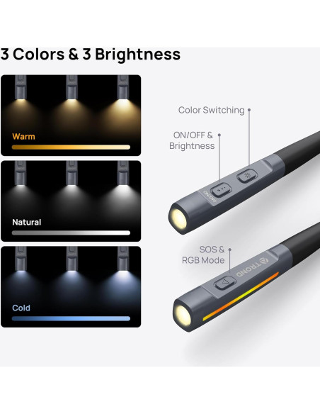 Luz de Lectura para el Cuello TROND LED Recargable 1000mAh