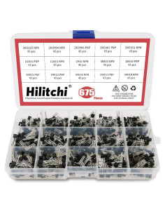 Kit de Transistores Hilitchi 675 Piezas NPN PNP 15 Modelos