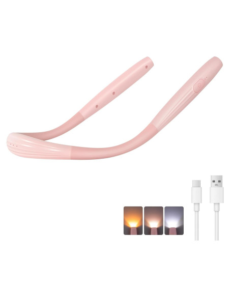 Luz de Lectura LED para Cuello Recargable 3 Colores 3 Brillos