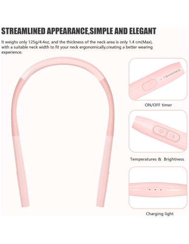 Luz de Lectura LED para Cuello Recargable 3 Colores 3 Brillos