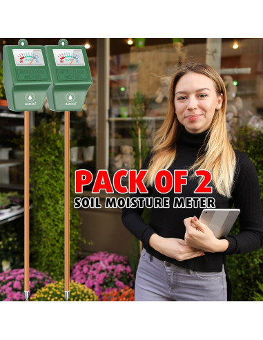 Medidor de Humedad del Suelo Antonki 2 Pack - Sin Batería