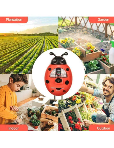 Medidor de Suelo 3-en-1 TopHomer pH, Humedad y Luz Jardín