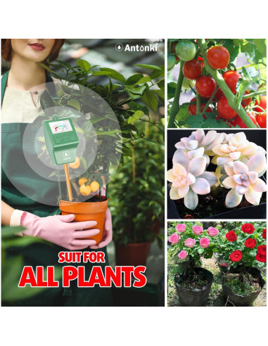 Medidor de Humedad del Suelo Antonki 2 Pack - Sin Batería