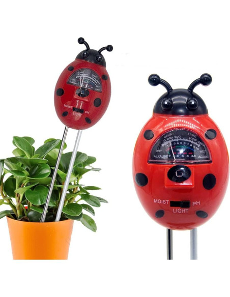 Medidor de Suelo 3-en-1 TopHomer pH, Humedad y Luz Jardín