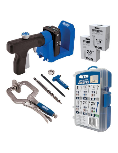 Kreg Pocket-Hole Jig 520PRO con Kit de Tornillos 260 Piezas