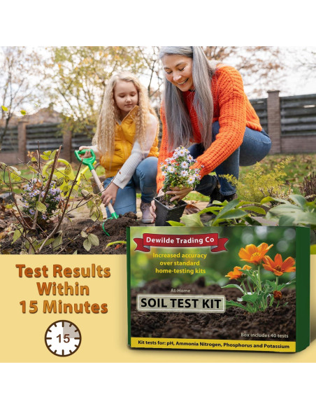 Kit de Prueba de Suelo 4 en 1 Dewilde - 40 Pruebas pH/N/P/K