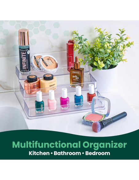 Estante de Especias Oizeir Acrílico 3 Niveles 26.4x10.2 cm