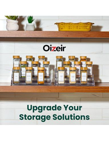Estante de Especias Oizeir Acrílico 3 Niveles 26.4x10.2 cm