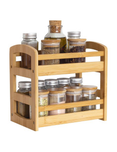 Caddy de Especias de Bambú Totally Bamboo 2 Estantes 25,4 cm