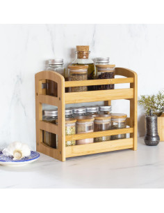 Caddy de Especias de Bambú Totally Bamboo 2 Estantes 25,4 cm 2