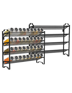 Organizador de Especias 4 Niveles Simple Trending Negro