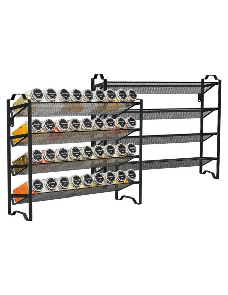 Organizador de Especias 4 Niveles Simple Trending Negro