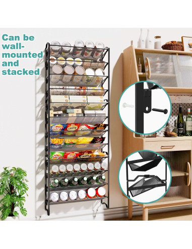 Organizador de Especias 4 Niveles Simple Trending Negro