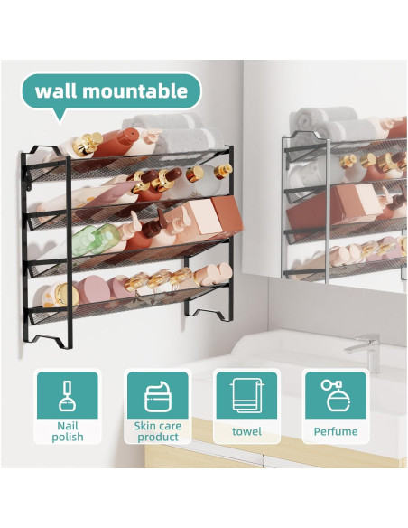 Organizador de Especias 4 Niveles Simple Trending Negro