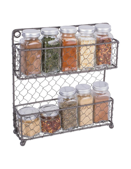 Estante de Especias DII Vintage de Metal 2 Niveles 0.45kg