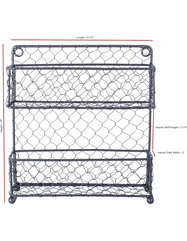 Estante de Especias DII Vintage de Metal 2 Niveles 0.45kg