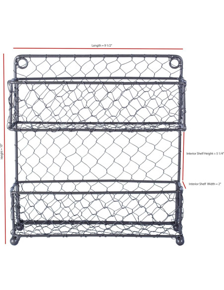Estante de Especias DII Vintage de Metal 2 Niveles 0.45kg