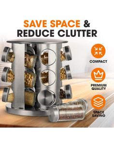 Soporte Giratorio para Especias Cheer Collection 12 Tarros 2