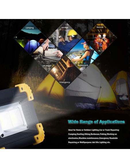 Luz de Trabajo LED FOSFIS 1500LM Recargable Impermeable 2Packs