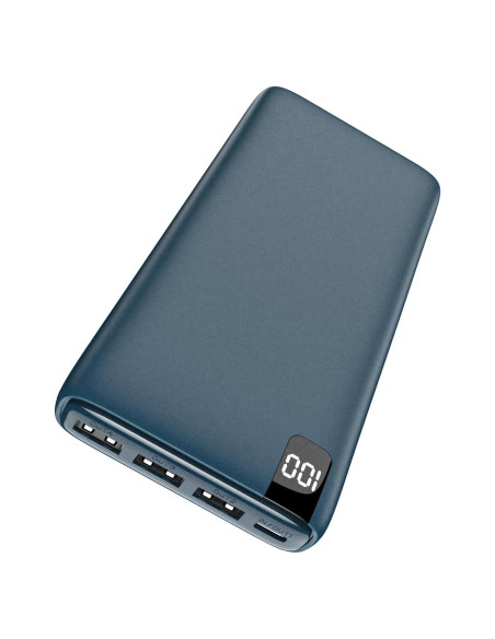 Banco de Energía IXNINE 26800mAh Carga Rápida 4 Salidas LED Azul