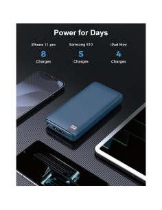 Banco de Energía IXNINE 26800mAh Carga Rápida 4 Salidas LED Azul 2