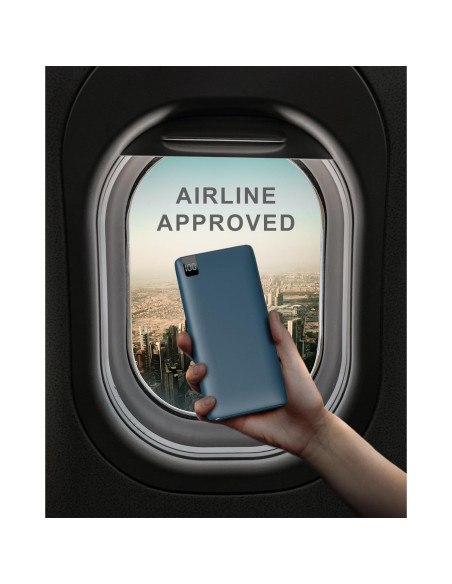 Banco de Energía IXNINE 26800mAh Carga Rápida 4 Salidas LED Azul