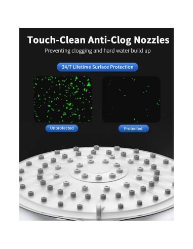 Cabezal de Ducha FASDUNT Cromo 6 Modos 80" Manguera