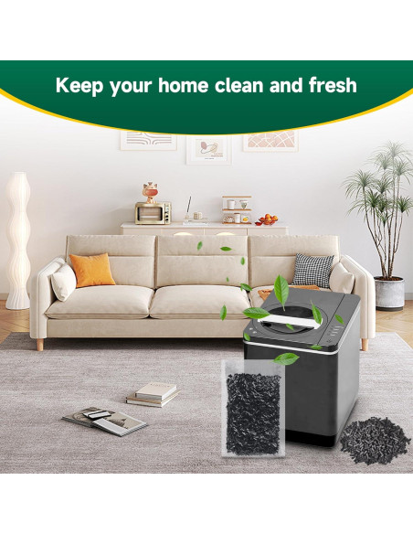 2 Paquetes 210g Filtros Carbón Activado FCFMY para Compostador