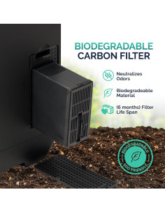 Compostador Eléctrico Luma 2.5L Sin Olores con Ventana 2