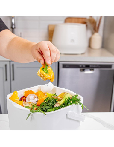 Lomi Compost Bin 4L Negro - Encimera Sin Olores Fácil Limpieza