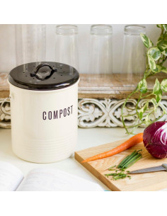 Cubo de Compostaje Vintage Ahora Diseños 4.73L Acero 2