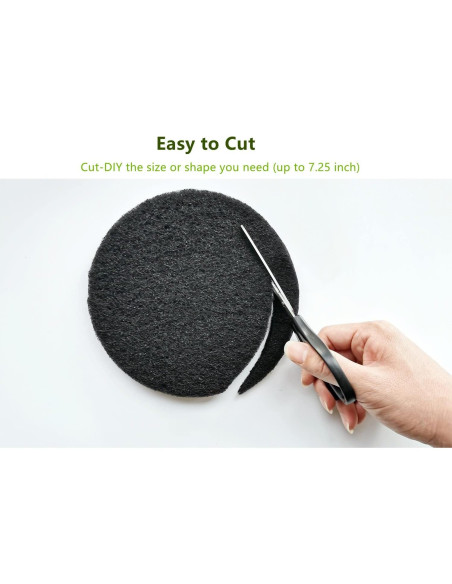 Filtro de Carbón Activado iUoczi 7.25" Redondo - 12 Piezas