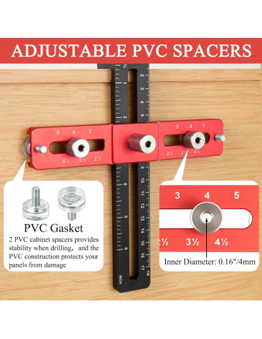 Plantilla de Perforación Ajustable ONLYFU para Gabinete