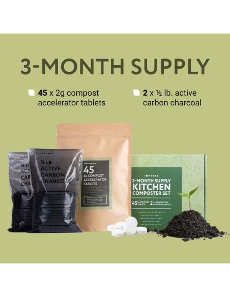 Juego de Compostaje Impresa para Lomi - 45 Tabletas + 2 Bolsas