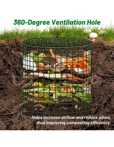 3 Contenedores de Compostaje de Gusanos U0U 30x30 cm