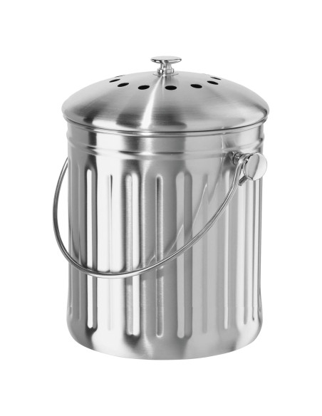 Cubo de Compostaje OGGI 3.8L Acero Inoxidable con Filtro