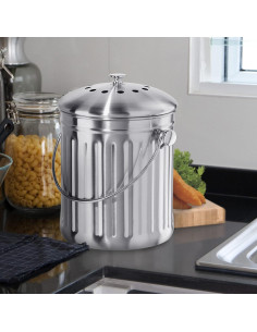 Cubo de Compostaje OGGI 3.8L Acero Inoxidable con Filtro 2