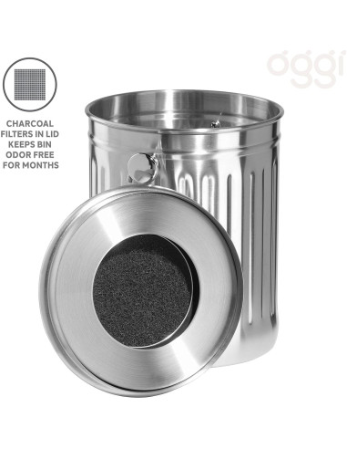 Cubo de Compostaje OGGI 3.8L Acero Inoxidable con Filtro