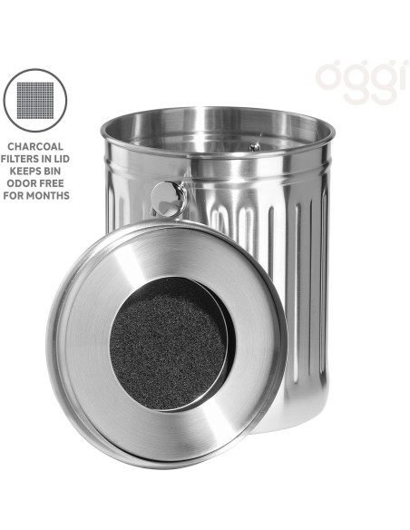 Cubo de Compostaje OGGI 3.8L Acero Inoxidable con Filtro