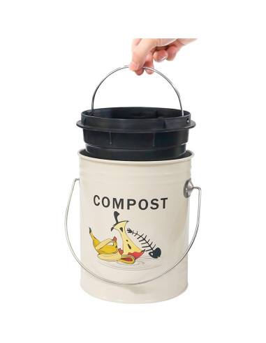 Cubo de Compostaje SOTECH 18,5x18,7x24 cm con Tapa