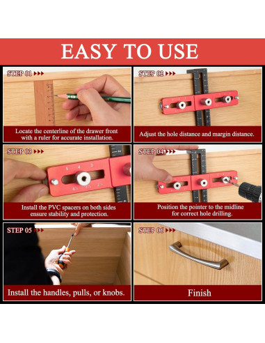 Plantilla de Perforación Ajustable ONLYFU para Gabinete